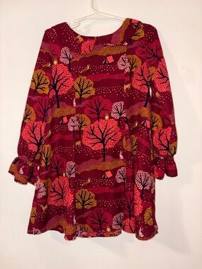 Girls' Woodland Fall Print Dress